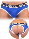 Push Underwear - Premium Mesh Hole Brief - Royal/Wei
